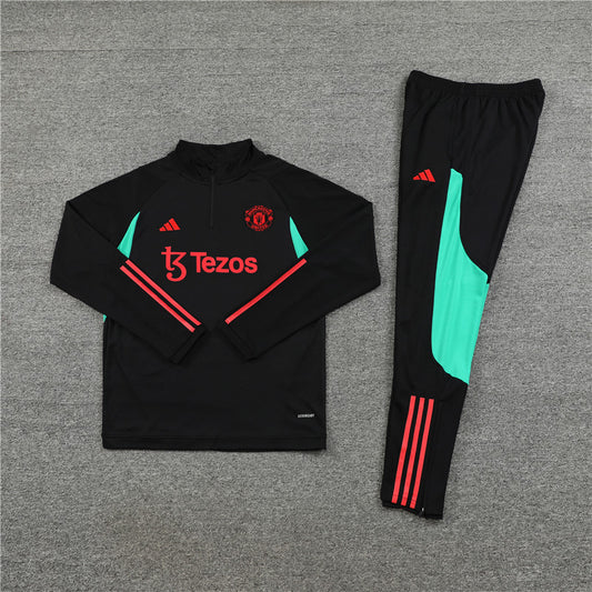 Brand New Manchester United Tracksuit Black Mens And Kids