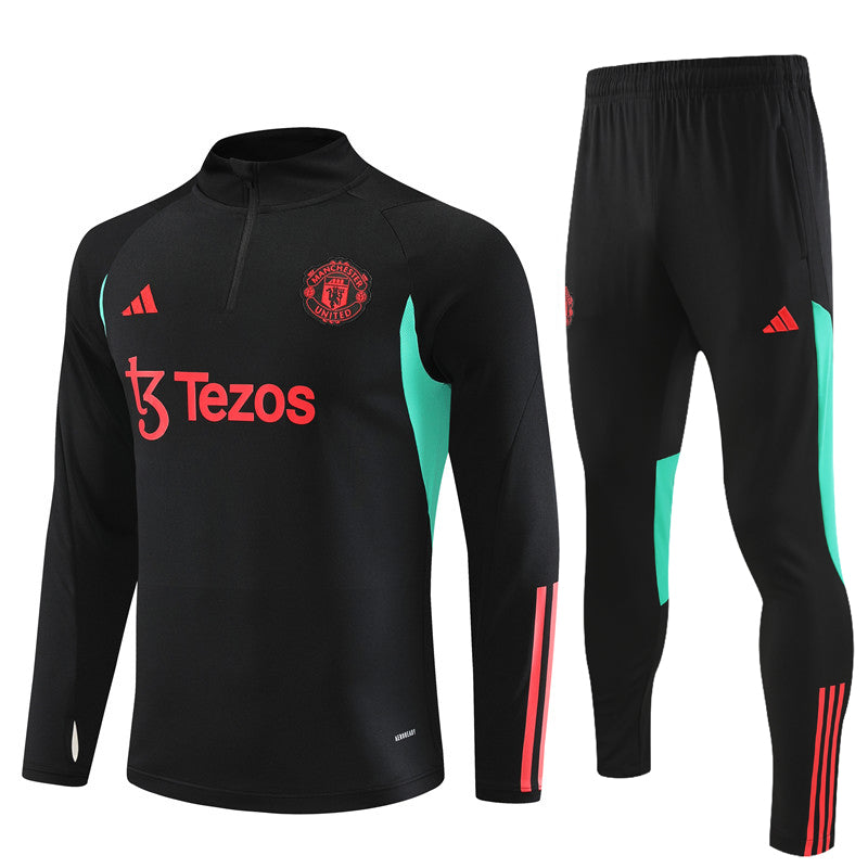 Brand New Manchester United Tracksuit Black Mens And Kids