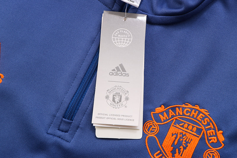 Brand New Manchest United Tracksuit Blue Mens And Kids